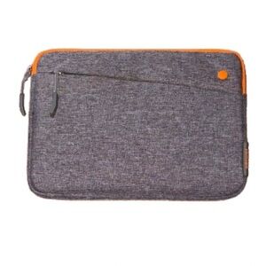 Tomtoc Gray Laptop Sleeve with Orange Accents